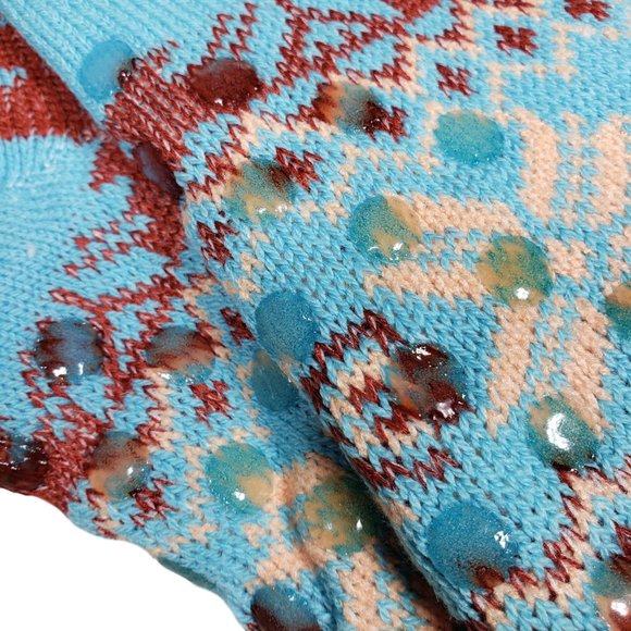 Womens Cozy Anti Slip Warm Thermal  Winter Slipper Socks - Picture 2 of 2